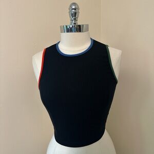 Fashion Brand Company Black Primary Color Binding Tencel Tank Size S/M